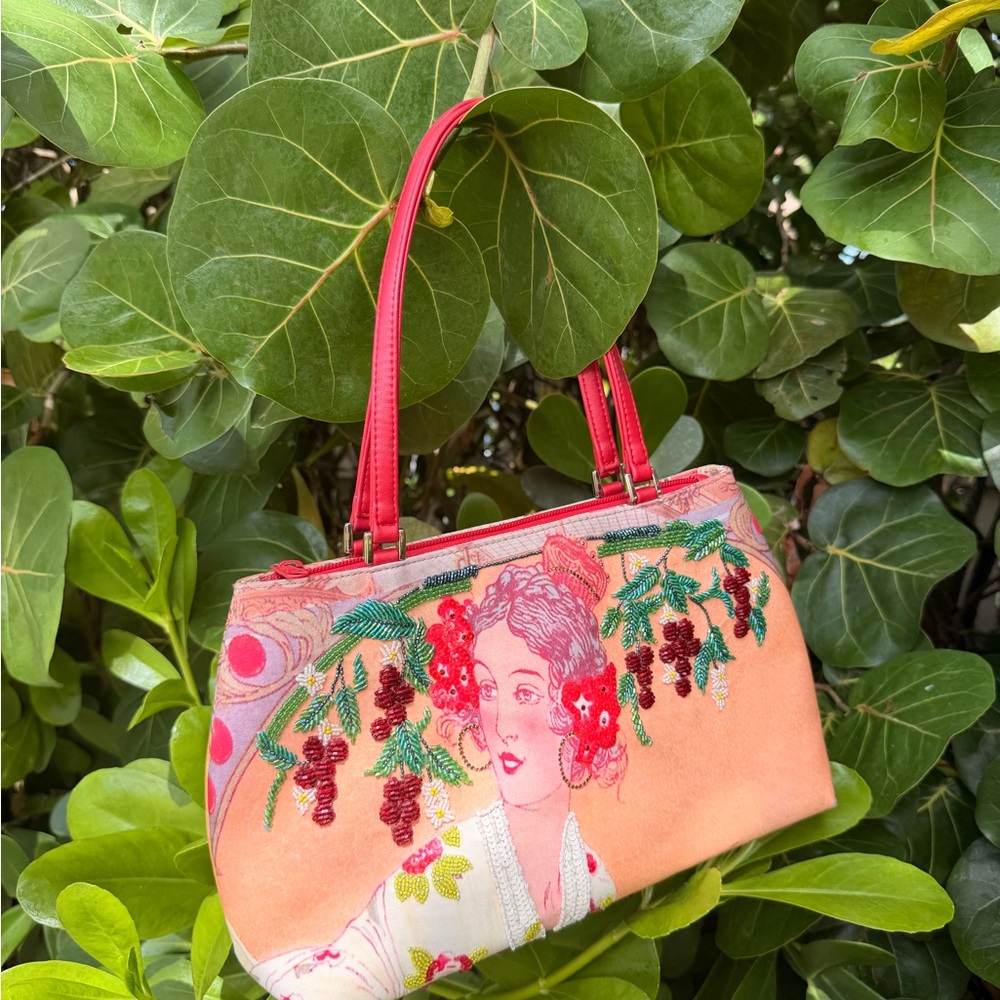 Vintage Isabella Fiore Handbeaded Shoulder Bag